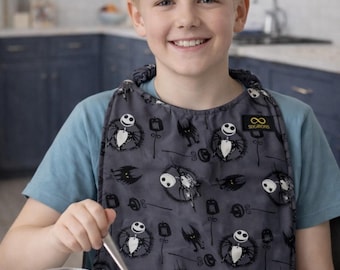 Teen/Adult Bib: Cotton Clothing Protector with Scrunchie Neck