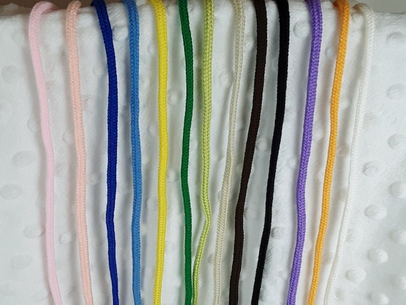Braided Acrylic Drawcord: 1/4" Round Drawstring - Many Colors