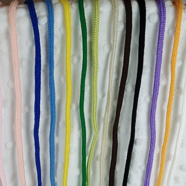 High Quality Acrylic Drawcord by the yard...Many Colors to choose from... 1/4" Drawstring...Round Braided Drawstring...