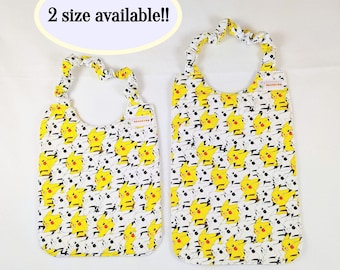 WATERPROOF BIB for 2-5 years or 5-13 years | Expandable Scrunchie Neck | Clothing Protector with PUL Waterproof layer | Girl's Kawaii Bib