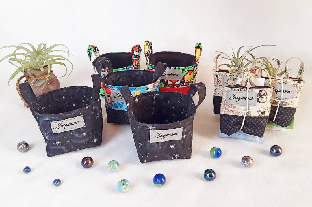 Mini Gift Basket Small Fabric Basket With Handles Small Organizing