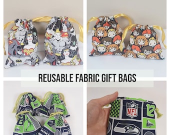 Reusable Cotton Gift Bag: Eco-Friendly Fabric Drawstring Pouch