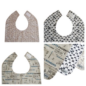 Large Adult Bib: 100% Cotton, Absorbent Clothing Protector