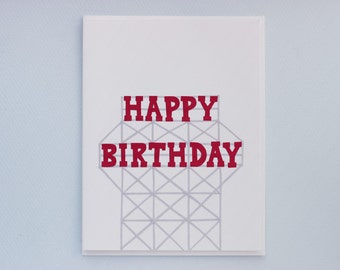 Kentile Floors Birthday - papercut collage card