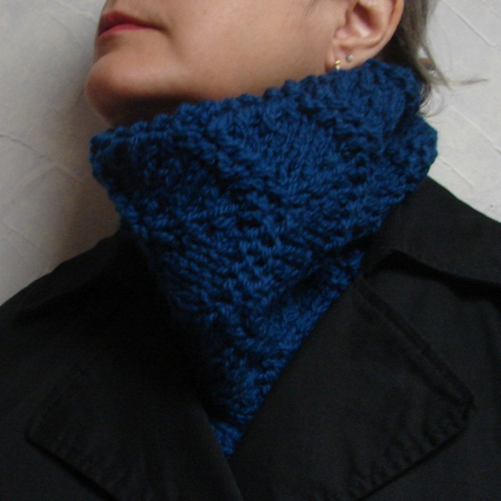 Pattern Knit Cowl Neck Warmer Hand Knit the Cozy Cowl Etsy Ireland