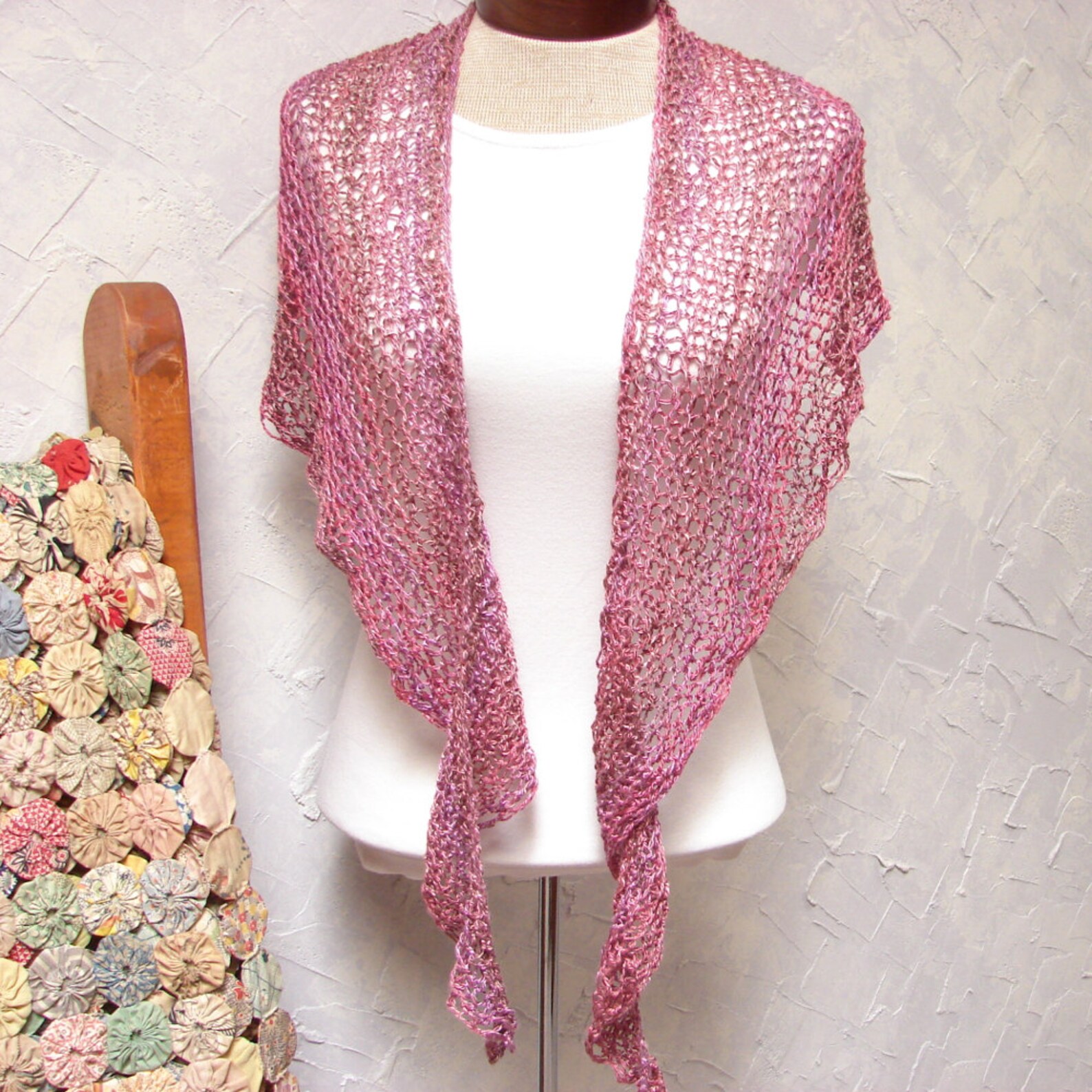 Pattern for Hand Knit Shawl Knit at a Loose Gauge for a Etsy