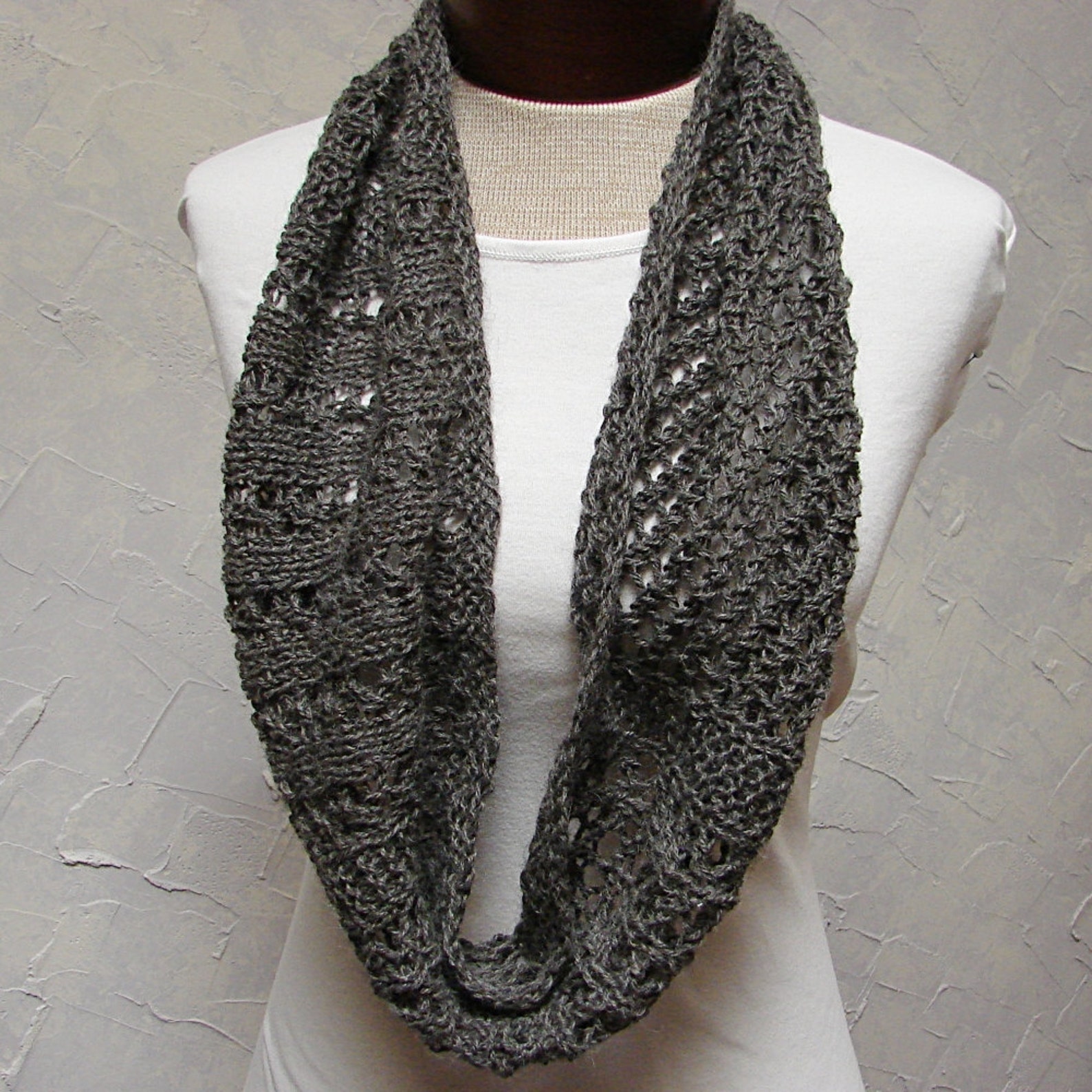 Pattern Lace Cowl Knit in the Round Lace Cowl Pattern Etsy