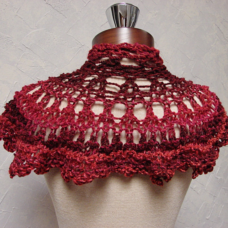Pattern for Lace Shawl or Scarf Bulky yarn Hand knit lace ...