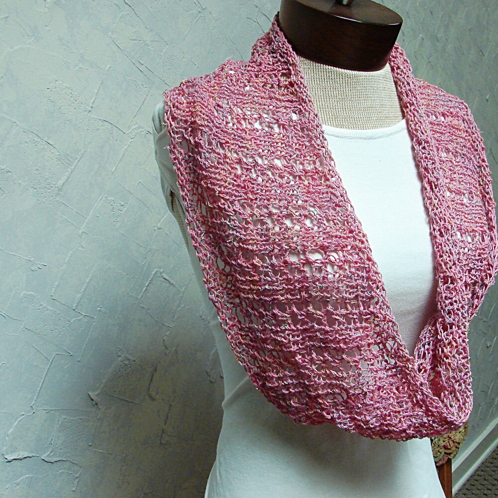 Pattern for Lace Cowl Infinity Scarf Handknit Knit Pattern ...