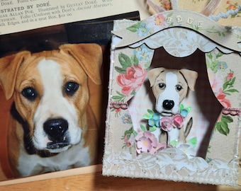 Custom Pet Portrait Paper Sculpture