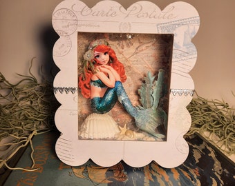 Mermaid Shadowbox Ornament