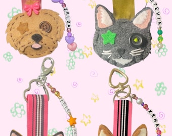 Custom Handmade Felt Pet Keychain