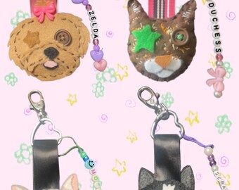 Custom Handmade Felt Pet Keychain