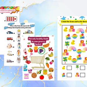 Preschool Worksheets Printable | Counting, Shapes & Tracing Activities | Kindergarten Learning PDF