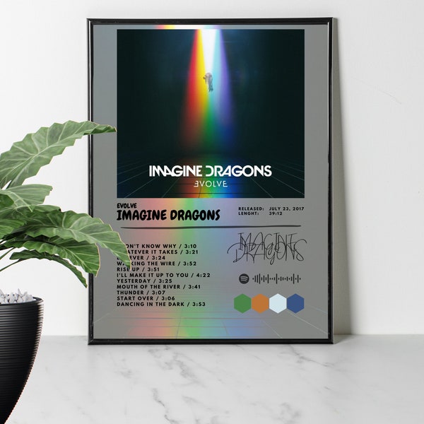 Imagine Dragons - Evolve - Digital Album Art Poster Download - Wall Art - Custom Poster - Music Design - Bundle