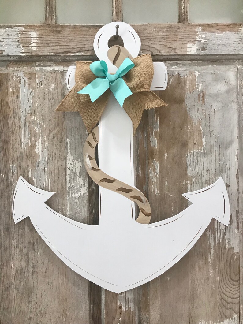 Anchor Door Decor Wood Art Anchor Anchor Door Hanger Anchor Etsy