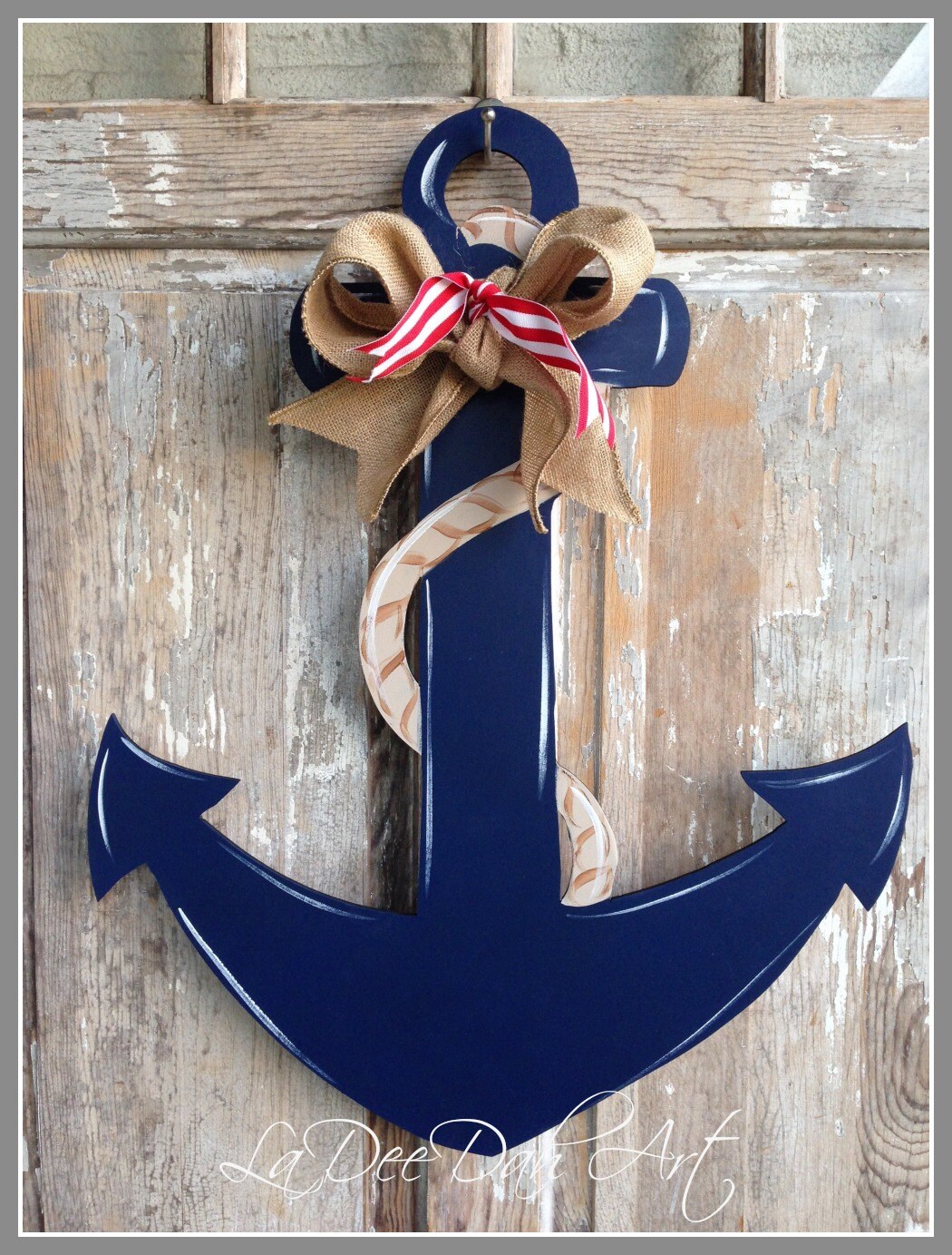 Anchor Door Decor Wood Art Anchor Anchor Door Hanger Anchor Etsy