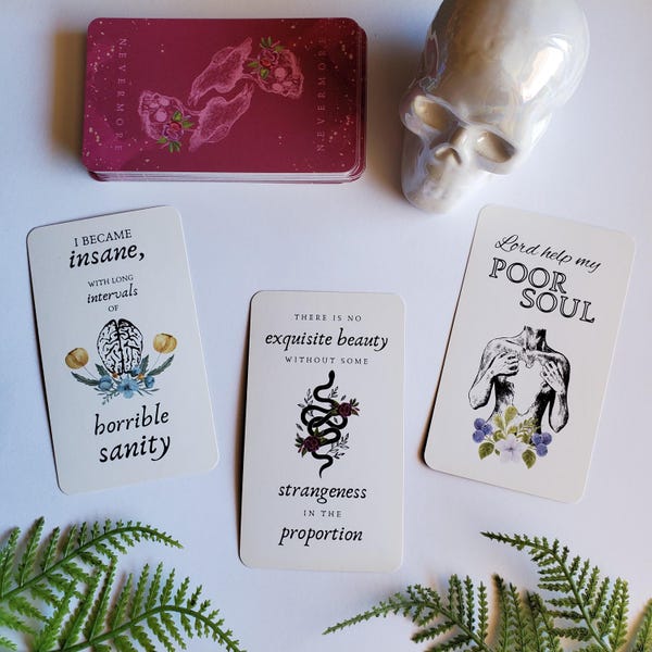 Nevermore Oracle Card Deck: The Words of Edgar Allan Poe - 40 Cards