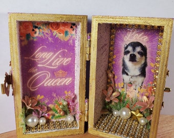 Custom Designed Pet Altar Box, Tribute, Shrine - Travel Sized