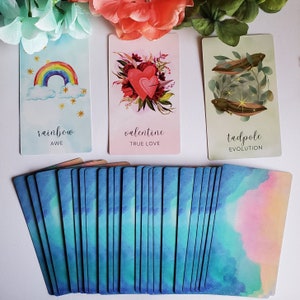 Spring Equinox Oracle Card Deck, Holiday, Valentine's, Easter, Ostara, Rebirth, Renewal, 50 Cards w/ 30 page PDF Guidebook