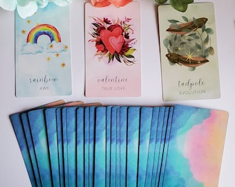 Spring Equinox Oracle Card Deck, Holiday, Valentine's, Easter, Ostara, Rebirth, Renewal, 50 Cards w/ 30 page PDF Guidebook