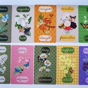 The Botanical Bliss Oracle Deck 40 Cards with Floral Associations and 30 page guidebook Gift for flower lovers, gardeners, moms, mystics image 5