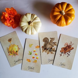 Jeu de cartes Oracle Equinoxe d'automne - 50 cartes mettant en vedette toutes les choses de l'automne
