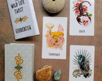 Animal and Nature Tarot Deck - the Wild Life Tarot Deck plus Guidebook - Beautiful Colorful Indie Card Deck