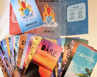 Simple Nature-Based Oracle Deck - Earth, Air, Water, Fire - The Astro-Elemental Oracle
