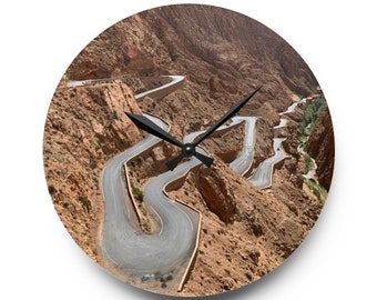 Acrylic Wall Clock Featuring  The Dades Gorges  Ouarzazate Region  Morocco