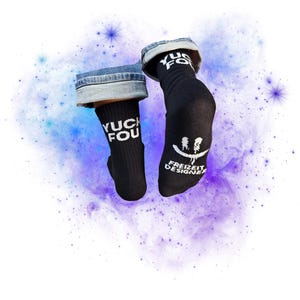 Funny socks with saying – YUCK FOU | Cool unisex socks | Statement gift | Bad mood socks – Leisure Designer