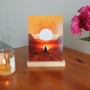Arte de pared espiritual femenino, impresión de arte espiritual, arte de escritorio, regalo para buzón, regalos para ella, regalos únicos para damas de honor, decoración del hogar, arte de postal