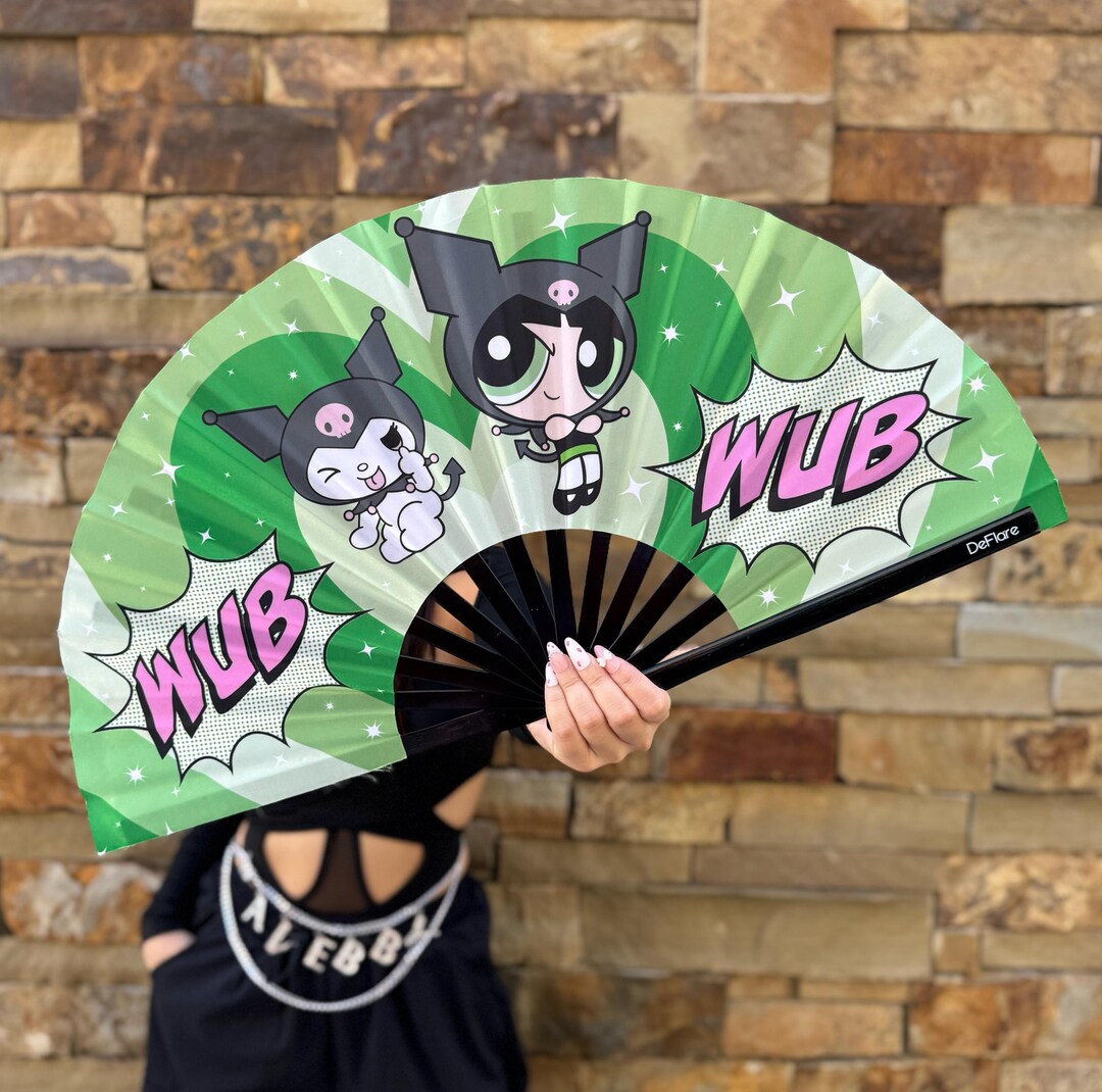 Midwest Princess Rave Fan Kawaii Buttercup Rave Fan: Anime Festival Hand Fan - Summer Festival ...