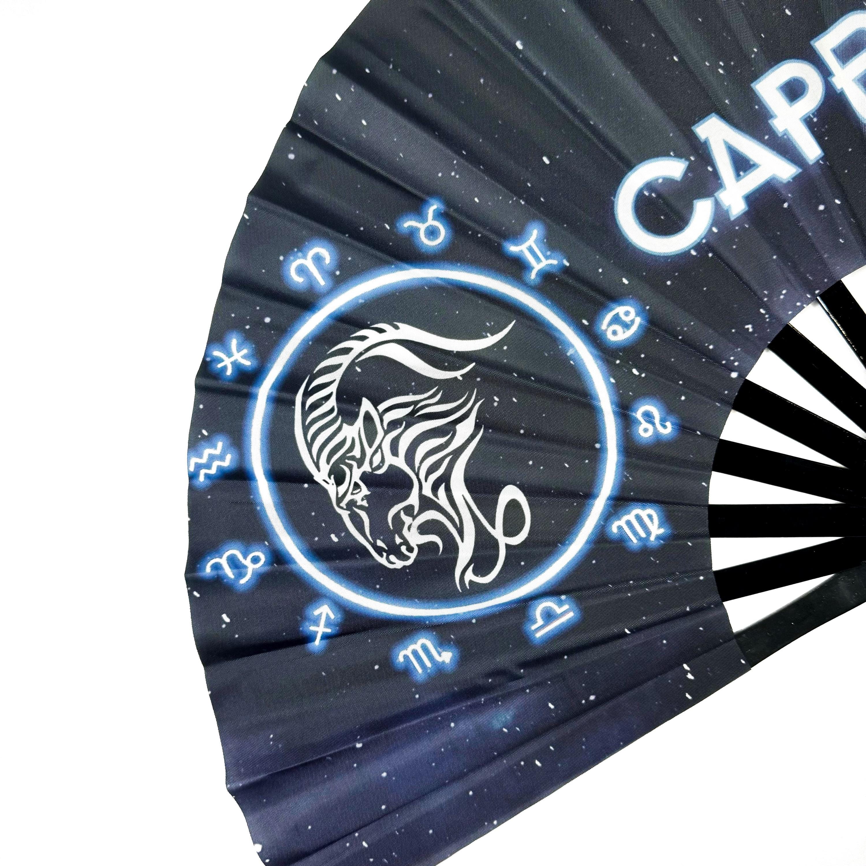 Capricorn Zodiac Rave Fan: Large Festival Hand Fan - Etsy
