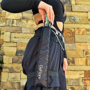 DeFlare Black Fan Holster: Rave Festival Accessory