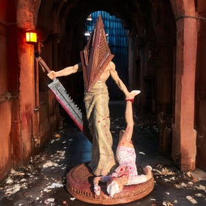 Pyramid Head Figure Collectible Statue – Handmade with Silent Hill Horror Design, Perfect for Fans, Display, and Gift Ideas