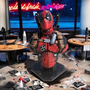 Deadpool Figure Collectible Statue – Handmade with Iconic Anti-Hero Design