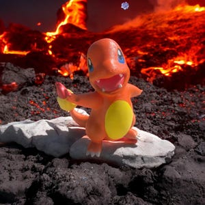 Charmander Figure Collectible Statue – Handmade with Iconic Flame Detail