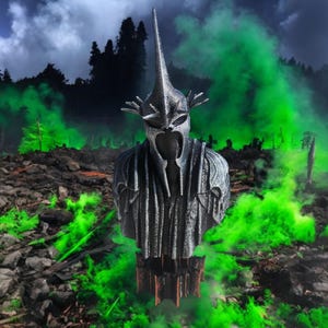 Statua da collezione del Re Stregone - Fatta a mano con un design dark fantasy dettagliato