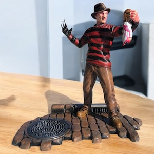 Freddy Krueger Figure Collectible Statue – Handmade with Detailed Horror Design, Perfect for Halloween Decor, Collectors, and Gift Ideas