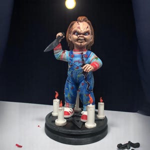 Chucky Figure Collectible Statue – Handmade with Classic Horror Design, Perfect for Fans, Display, and Gift Ideas