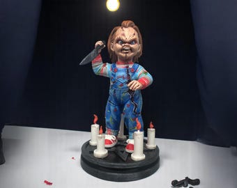 Chucky Figure Collectible Statue – Handmade with Classic Horror Design, Perfect for Fans, Display, and Gift Ideas