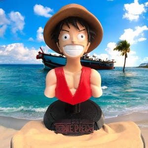 Monkey D. Luffy Figure Collectible Statue – Handmade with Iconic Pirate King Design
