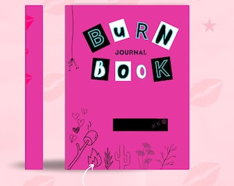 Portada de diario imprimible inspirada en Burn Book, PDF, PNG, descarga instantánea
