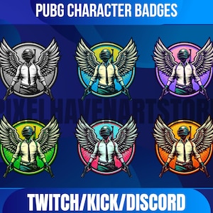 Character Badges For Twitch, Youtube, Discord, And Kick | Subscriber Badges | Twitch Bit Badges | Instant Download | Just Upload It.