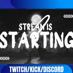 Twitch Stream Overlay Bundle With Adorable Dark Sky Design, Aesthetic Color Scheme | Includes Background Screens, And Panels |
