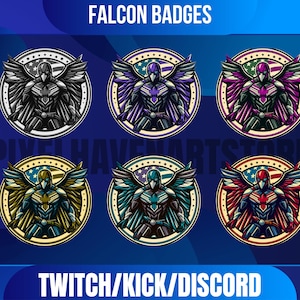 Fal-Con Sub Badges For Twitch, Youtube, And Discord | Streaming Badges | Twitch Subscriber Badges | Discord Roles | Bit Badges.
