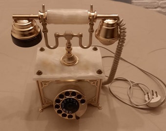 Rotary Marble Dial Telephone