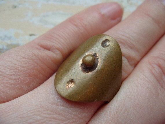FREE SHIPPING Vintage Brasstone Industrial Ring Si
