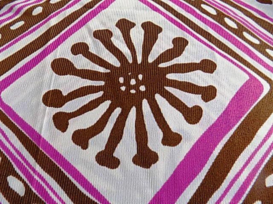 Vintage Polyester MOD Fabric 1.44 Yards Etsy